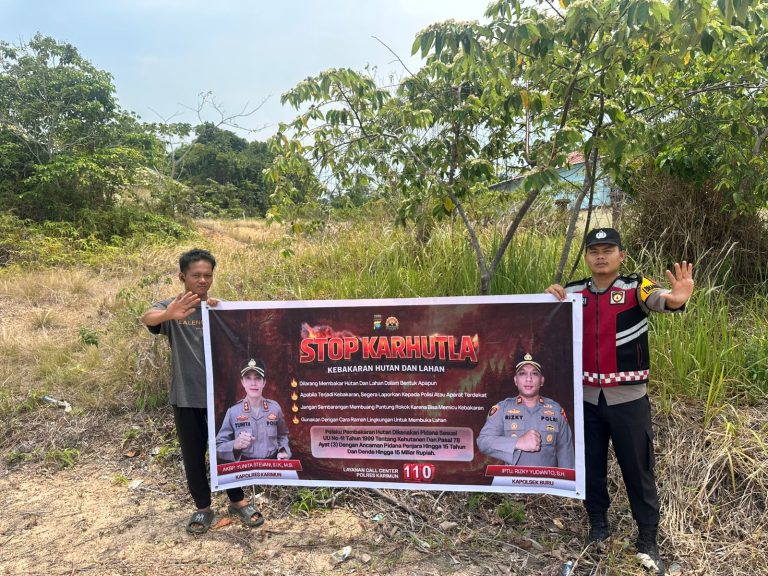 Polres Karimun Bersama Jajaran Polsek Gencarkan Sosialisasi Bahaya Karhutla